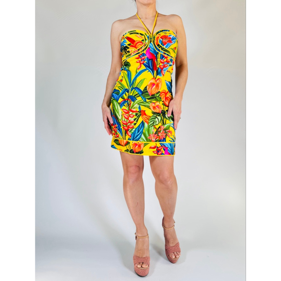 FARM Rio Tropical Yellow Mini Dress - Picture 2 of 12